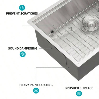 30 Undermount Kitchen Sink - 30*19*9 inch Kitchen Sink Undermount Single Bowl 16 Gauge Stainless Steel Ledge Workstation Kitchen Sinks