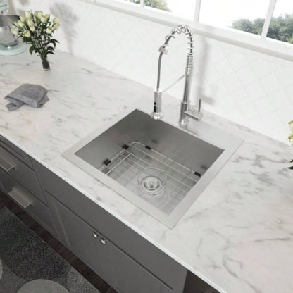 Laundry Sink - 22x 22 Laundry Room Utility Sink Drop In Topmount 16 Gauge Stainless Steel 12 Inch Deep Single Bowl Above Counter Basin