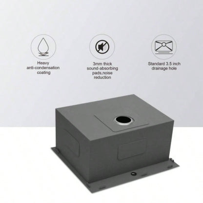 Laundry Sink - 22x 22 Laundry Room Utility Sink Drop In Topmount 16 Gauge Stainless Steel 12 Inch Deep Single Bowl Above Counter Basin