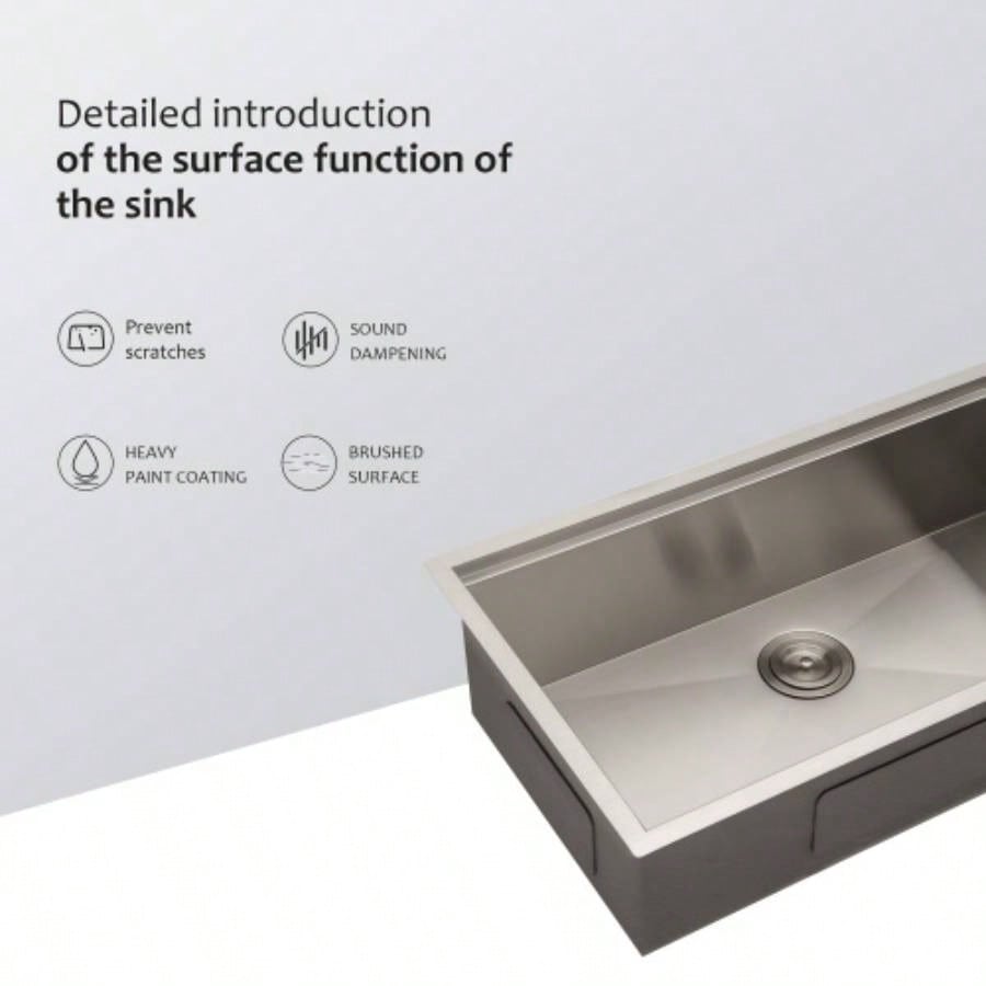 30 Undermount Kitchen Sink - 30*19*9 inch Kitchen Sink Undermount Single Bowl 16 Gauge Stainless Steel Ledge Workstation Kitchen Sinks