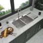 Double Bowl 50/50 Drop in Sink - 33x22x10 Stainless Steel Kitchen Sink 16 Gauge with Two 10 Deep Basin