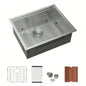 Laundry Workstation Sink - 23x19x13 Undermount Workstation Laundry Utility Sink Deep Single Bowl 16 Gauge Stainless Steel Laundry Tub Sinks