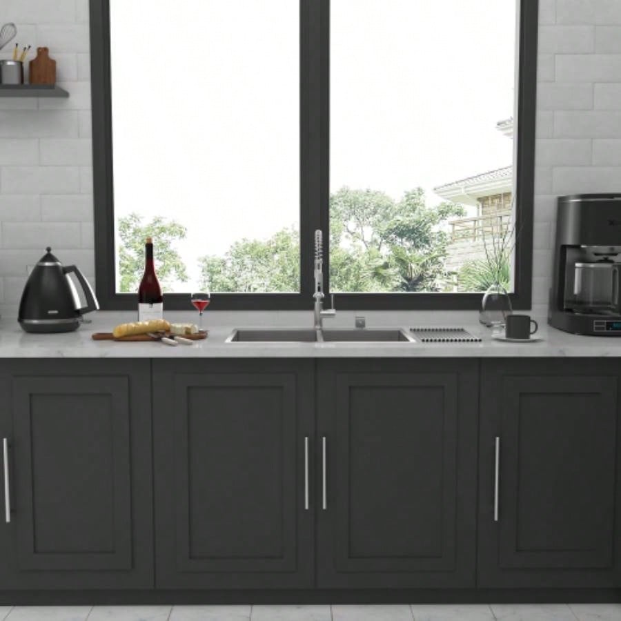 Double Bowl 50/50 Drop in Sink - 33x22x10 Stainless Steel Kitchen Sink 16 Gauge with Two 10 Deep Basin
