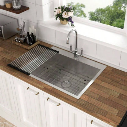 25x22x9 inch Kitchen Sink Drop In 16 Gauge Stainless Steel 25 Single Bowl Topmount Kitchen Sink Basin
