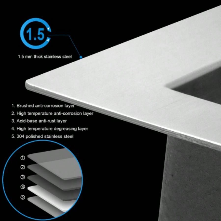 Laundry Sink 23 Inch - 23x18x12 Inch Undermount Laundry Utility Sink Deep Single Bowl 16 Gauge Stainless Steel Laundry Tub Sinks