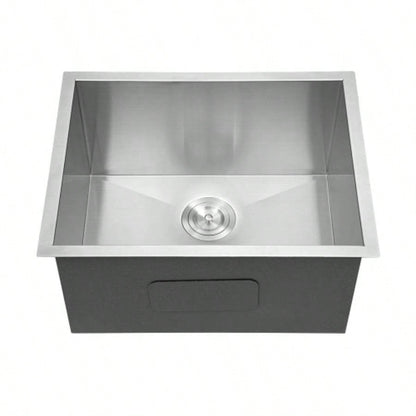 Laundry Sink 23 Inch - 23x18x12 Inch Undermount Laundry Utility Sink Deep Single Bowl 16 Gauge Stainless Steel Laundry Tub Sinks