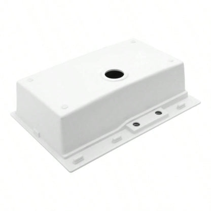 Drop In Waterfall Kitchen Sink - 33x22 White Composite Granite Quartz Single Bowl Workstation kitchen sink with Pull - Out Faucet