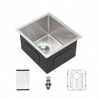 14 Inch Undermount Sink - 14x18x9 Undermount Stainless Steel Kitchen Sink 16 Gauge 9 Inch Deep Single Bowl Kitchen Sink Basin