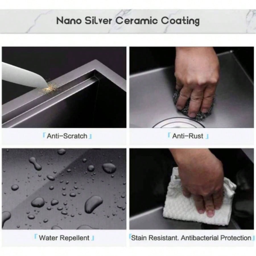 33 L X 22 Farmhouse Kitchen Sink Matte Black Stainless Steel 33 in. Single Bowl Farmhouse Apron Workstation Kitchen Sink with Accessory Kit