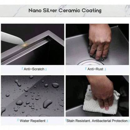 33 L X 22 Farmhouse Kitchen Sink Matte Black Stainless Steel 33 in. Single Bowl Farmhouse Apron Workstation Kitchen Sink with Accessory Kit