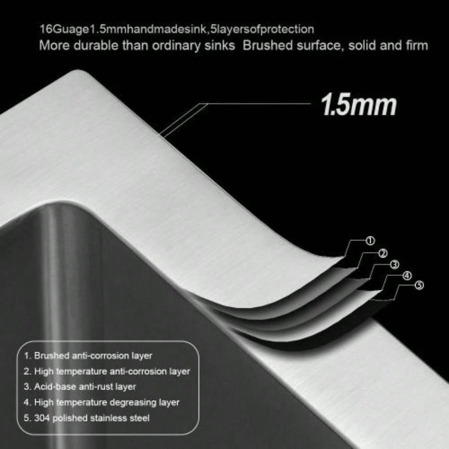 23 Inch Undermount Sink - 23x 18x 9 Undermount Stainless Steel Kitchen Sink 16 Gauge 9 Inch Deep Single Bowl Kitchen Sink Basin, Includes Drain Assembly No Additional Accessories