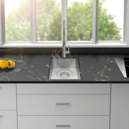 15 Inch Undermount Sink - 15x 17x 9 Undermount Stainless Steel Kitchen Sink 16 Gauge 9 Inch Deep Single Bowl Kitchen Sink Basin, Includes Drain Assembly No Additional Accessories