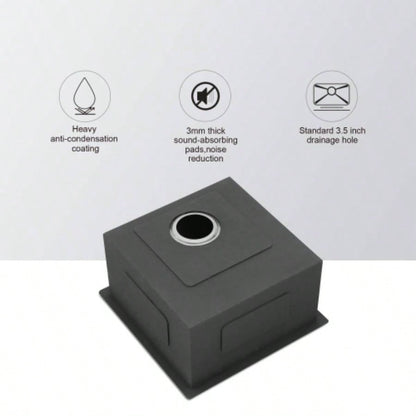 15 Inch Undermount Sink - 15x 17x 9 Undermount Stainless Steel Kitchen Sink 16 Gauge 9 Inch Deep Single Bowl Kitchen Sink Basin, Includes Drain Assembly No Additional Accessories