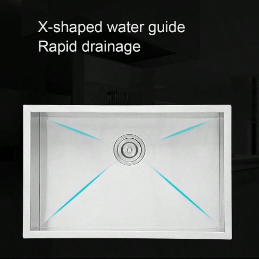 26 Inch Undermount Sink - 26x 18x 9 Undermount Stainless Steel Kitchen Sink 16 Gauge 9 Inch Deep Single Bowl Kitchen Sink Basin, Includes Drain Assembly No Additional Accessories