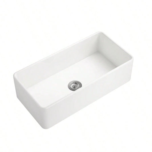 Inch White Farmhouse Sink Deep Apron Sink Undermount Farmhouse Kitchen Sink Single Farm Sink