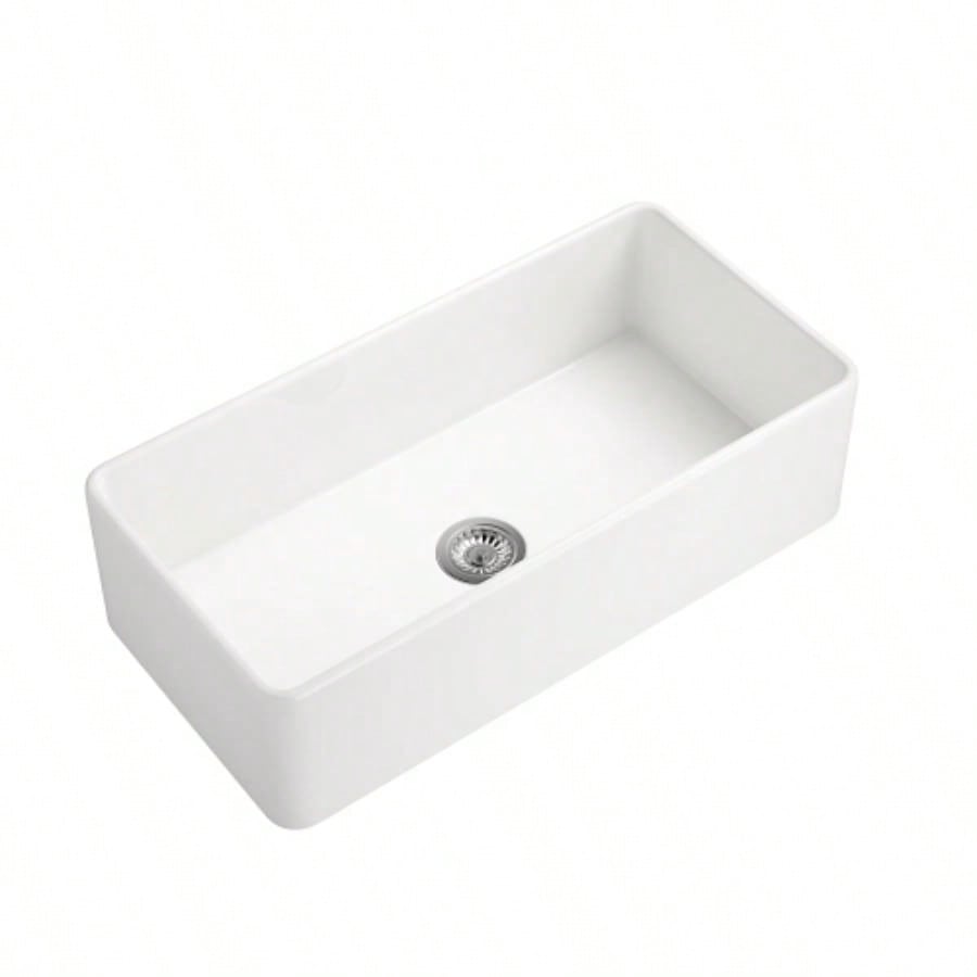 Inch White Farmhouse Sink Deep Apron Sink Undermount Farmhouse Kitchen Sink Single Farm Sink