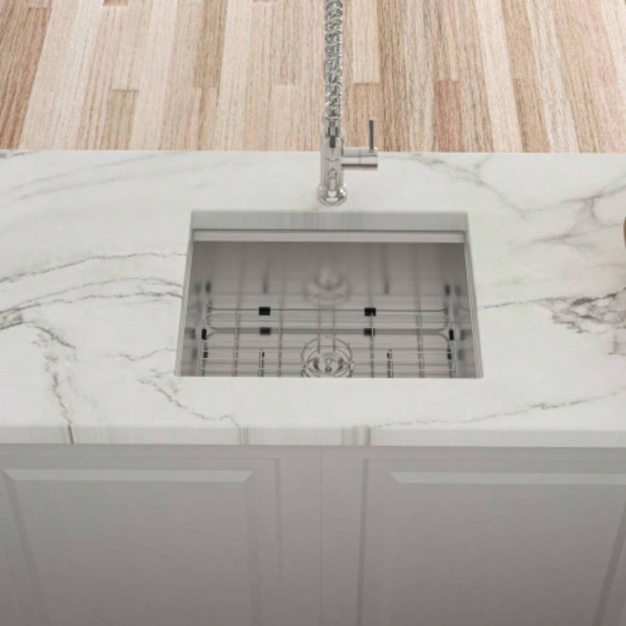 Single Bowl Undermount Workstation Kitchen Sink - 23x19x 10 Inch 16 Gauge Stainless Steel Deep Sink