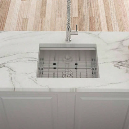 Single Bowl Undermount Workstation Kitchen Sink - 23x19x 10 Inch 16 Gauge Stainless Steel Deep Sink