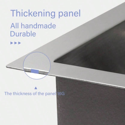 Single Bowl Undermount Workstation Kitchen Sink - 23x19x 10 Inch 16 Gauge Stainless Steel Deep Sink