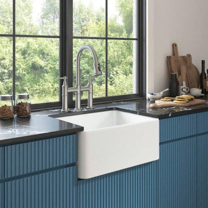 Inch White Farmhouse Sink Deep Apron Sink Undermount Farmhouse Kitchen Sink Single Farm Sink