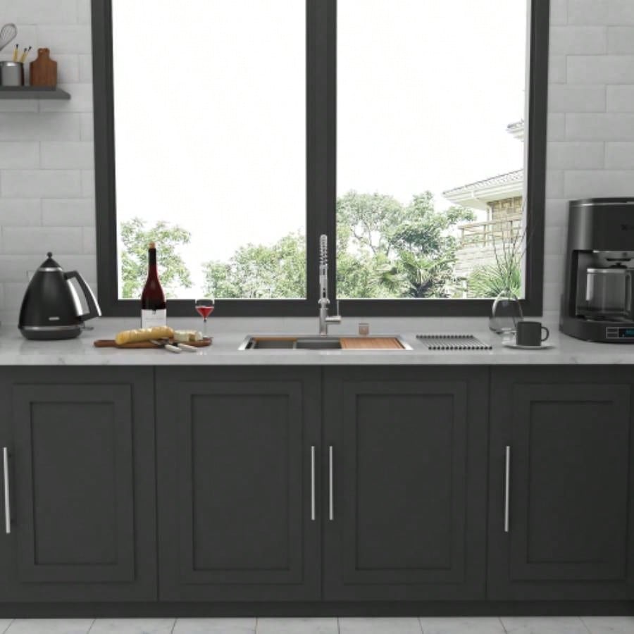 28 Inch Drop in Kitchen Sink - 28x 22 Kitchen Sink Stainless Steel 16 Gauge Workstation Sink Drop - in Topmount Single Bowl Kitchen Sink