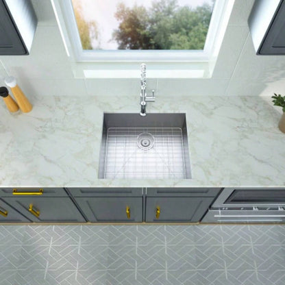 25 Inch Undermount Sink - 25x22x9 Undermount Stainless Steel Kitchen Sink 16 Gauge 9 Inch Deep Single Bowl Kitchen Sink Basin