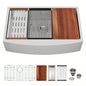 33 Farmhouse Sink Workstation - 33*21*9 Inch Kitchen Sink Stainless Steel 16 gauge Apron Front Kitchen Sink