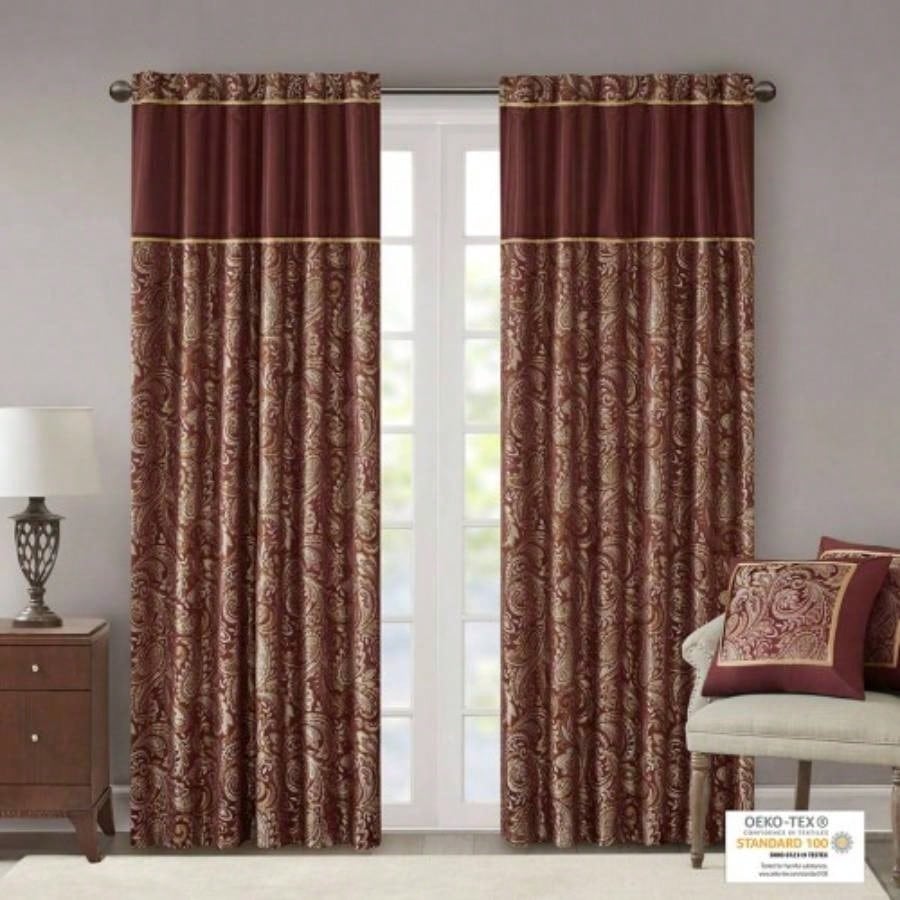 Jacquard Curtain Panel Pair2 Pcs Window Panels