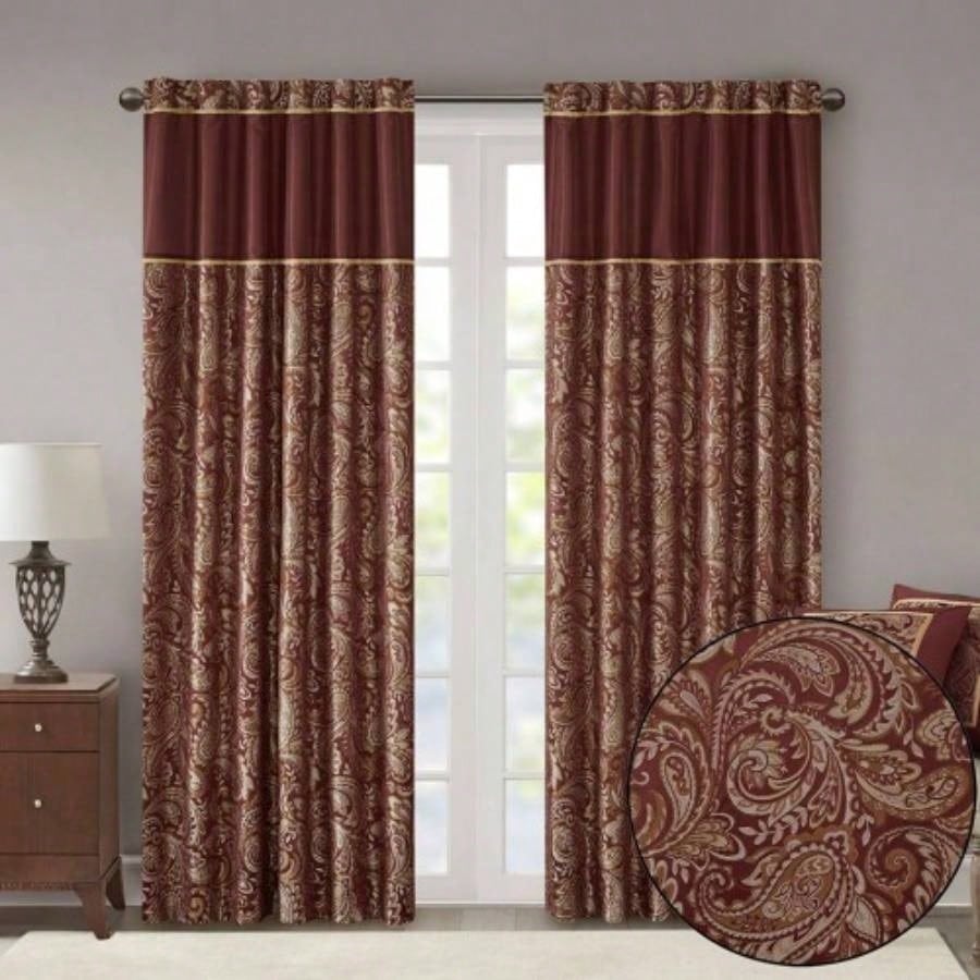 Jacquard Curtain Panel Pair2 Pcs Window Panels