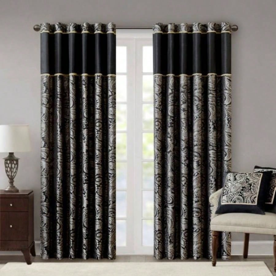 Jacquard Curtain Panel Pair2 Pcs Window Panels