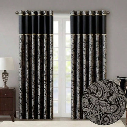 Jacquard Curtain Panel Pair2 Pcs Window Panels