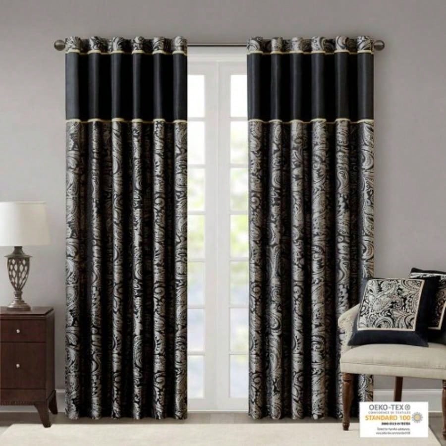 Jacquard Curtain Panel Pair2 Pcs Window Panels