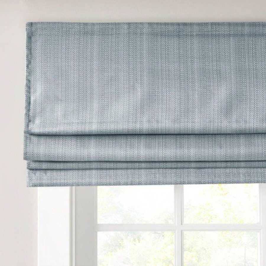 Basketweave Room Darkening Cordless Roman Shade