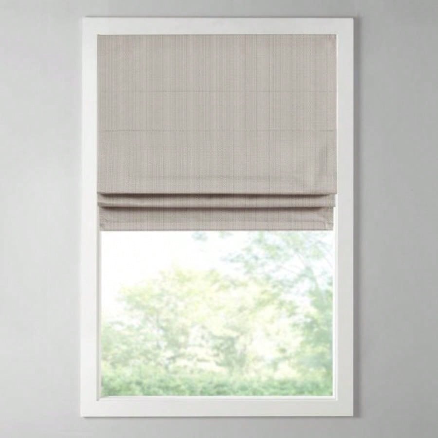 Basketweave Room Darkening Cordless Roman Shade