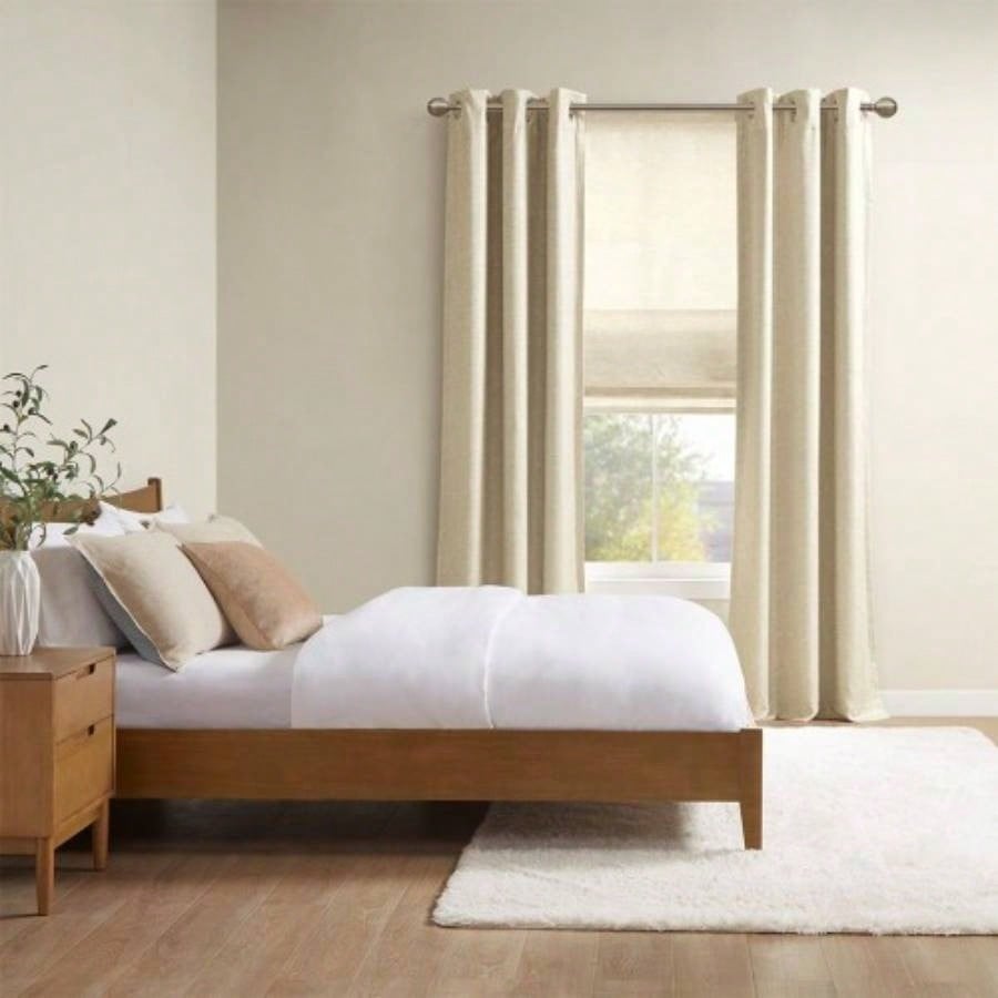 Printed Faux Silk Room Darkening Cordless Roman Shade