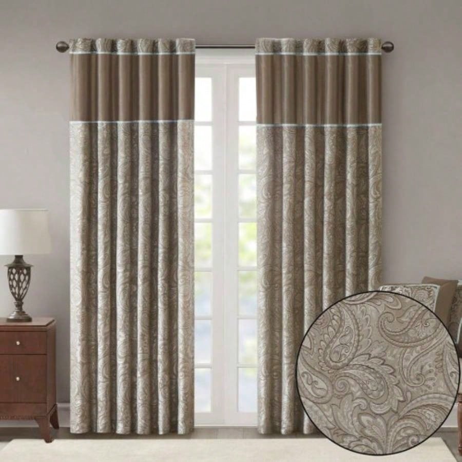 Jacquard Curtain Panel Pair2 Pcs Window Panels