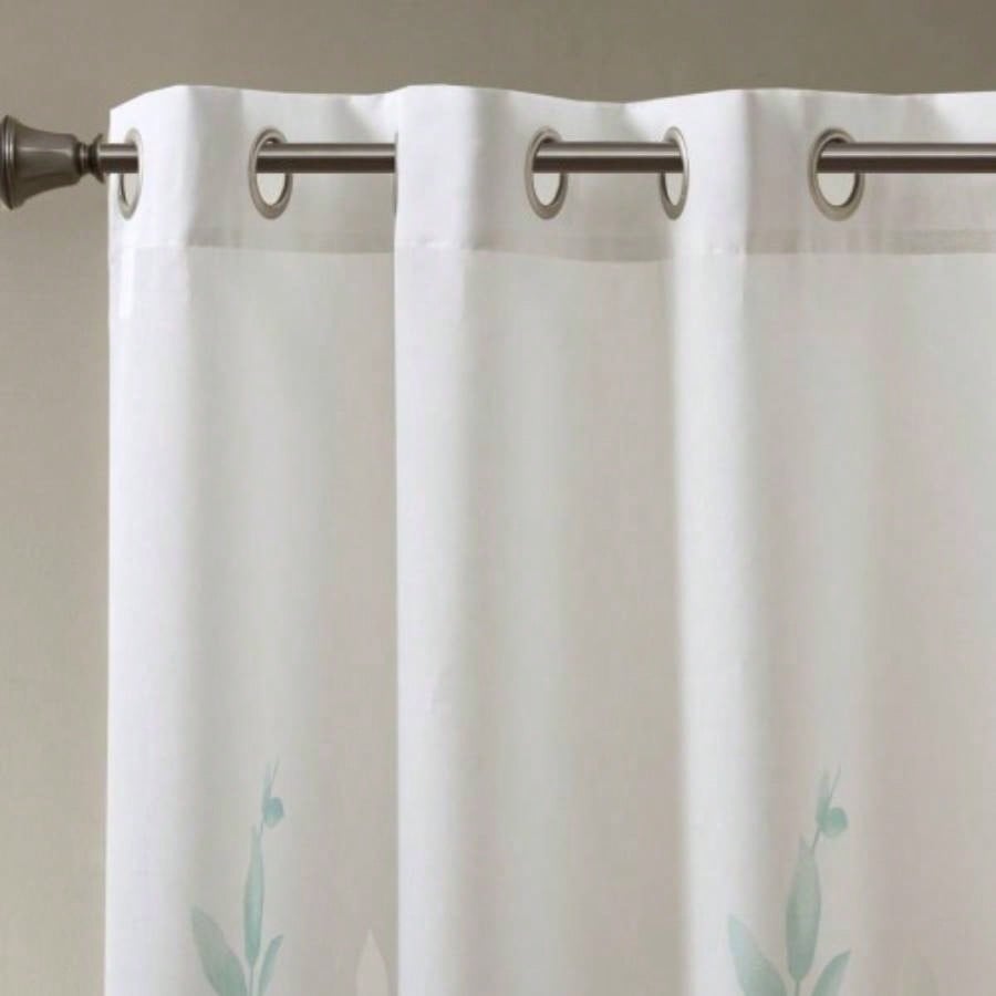 Burnout Printed Curtain Panel Pair2 Pcs Window Panels