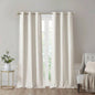 Tonal Printed Faux Silk Total Blackout Curtain Panel Pair2 Pcs Window Panels