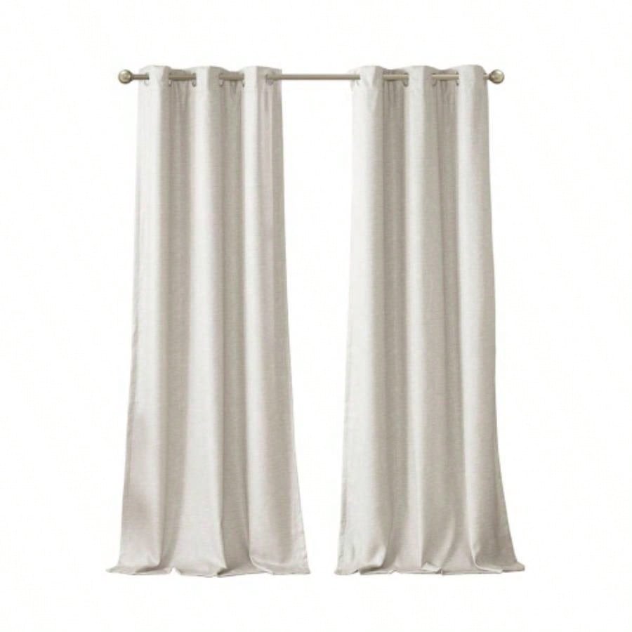 Tonal Printed Faux Silk Total Blackout Curtain Panel Pair2 Pcs Window Panels