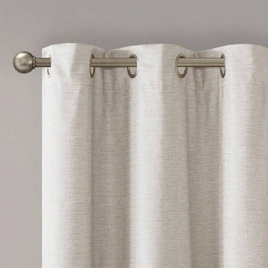 Tonal Printed Faux Silk Total Blackout Curtain Panel Pair2 Pcs Window Panels