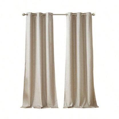Tonal Printed Faux Silk Total Blackout Curtain Panel Pair2 Pcs Window Panels