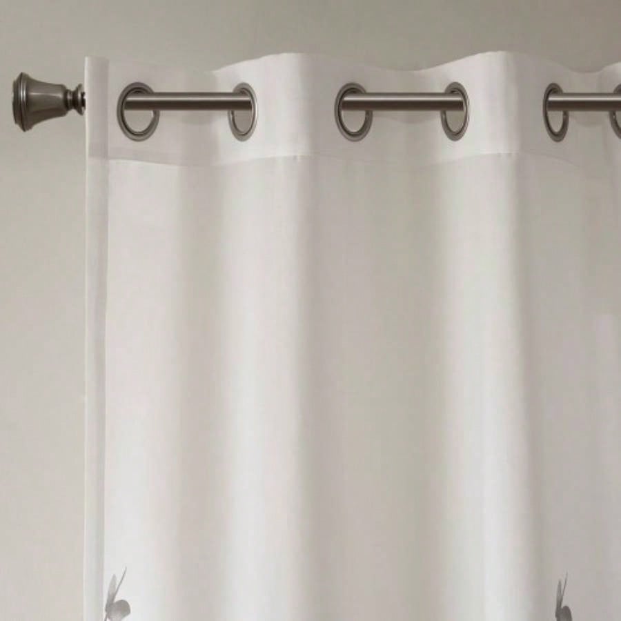 Burnout Printed Curtain Panel Pair2 Pcs Window Panels