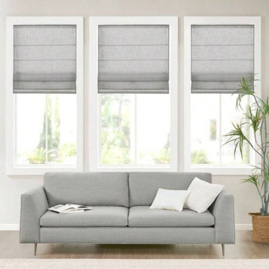 Linen Blend Light Filtering Cordless Roman Shade 27x64