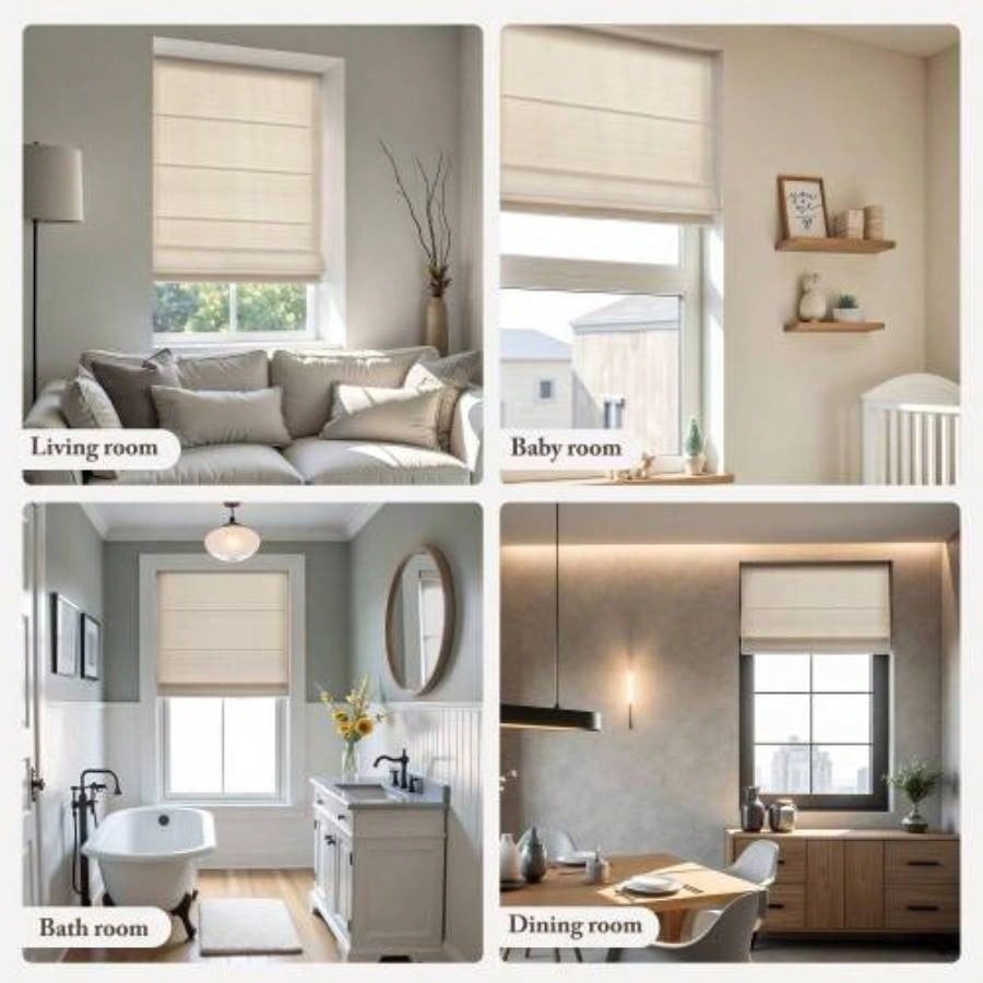 1PC 34x64 Cordless Roman Blind Galen Matte fabric