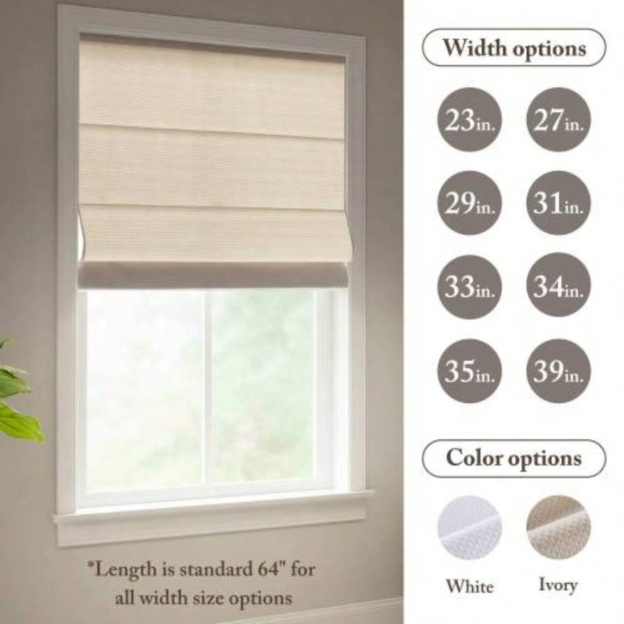 1PC 34x64 Cordless Roman Blind Galen Matte fabric