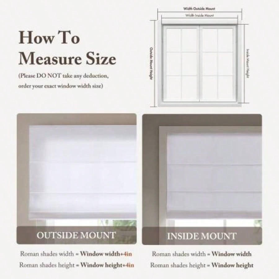 1PC 35x64 Cordless Roman Blind Galen Matte fabric