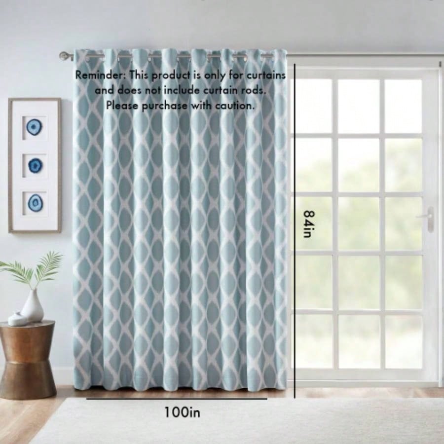 Printed Ikat Blackout Patio CurtainOnly 1 Pc Panel