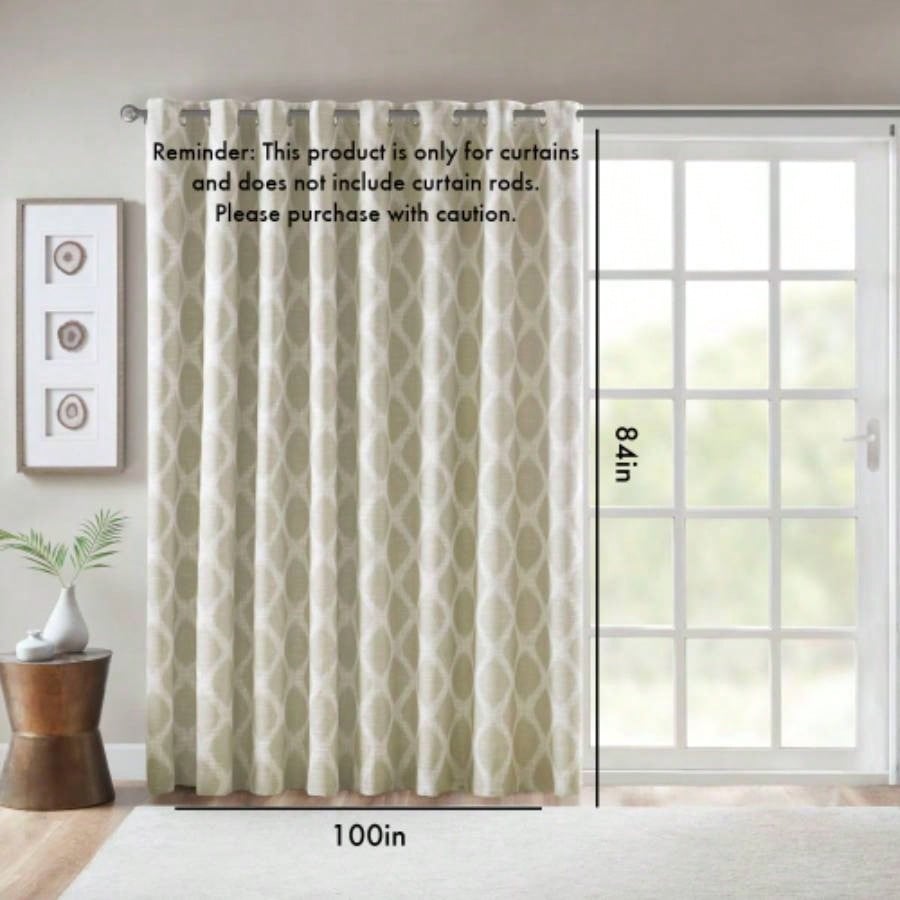 Printed Ikat Blackout Patio CurtainOnly 1 Pc Panel