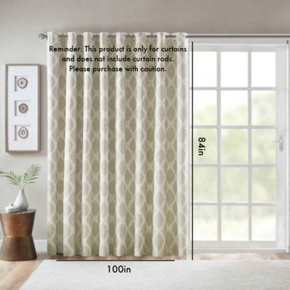 Printed Ikat Blackout Patio CurtainOnly 1 Pc Panel