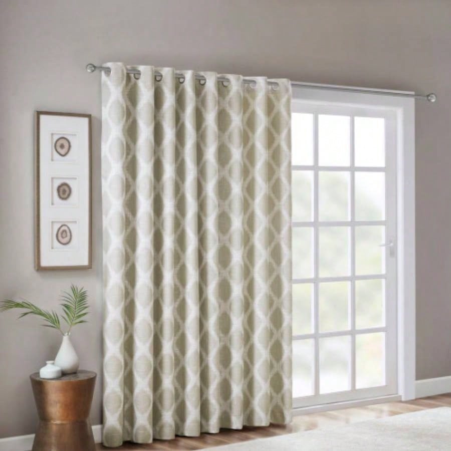 Printed Ikat Blackout Patio CurtainOnly 1 Pc Panel